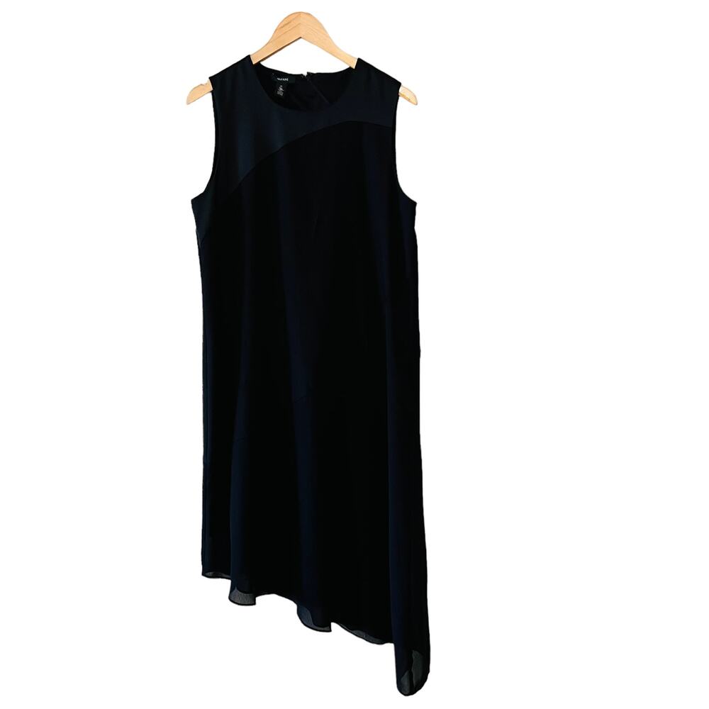 Alfani Sleeveless Asymmetrical Hem Shift Dress Size 10 Black NWT